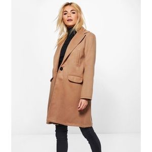 boohoo camel coat